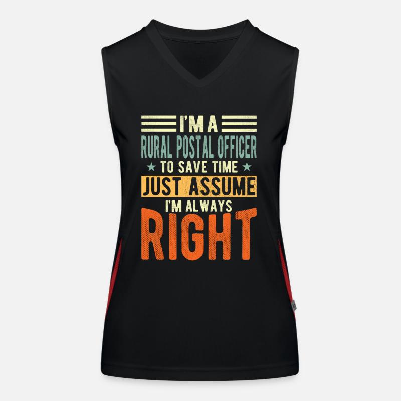 Ländlicher Postoffizier Funktionelles Kontrast-Tank Top für Frauen