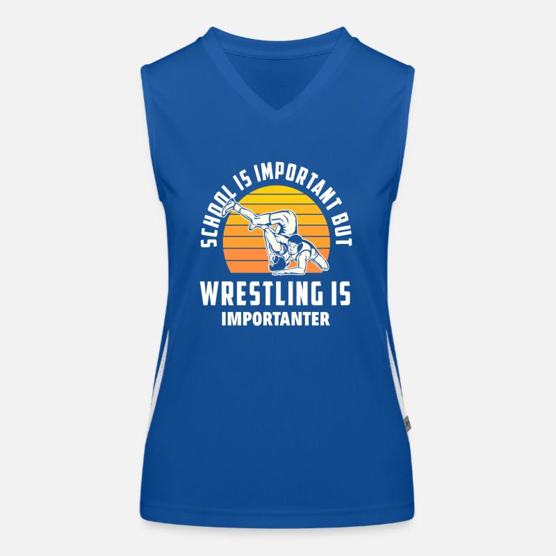 Wrestling School Students Women's Functional Contrast Tank Top