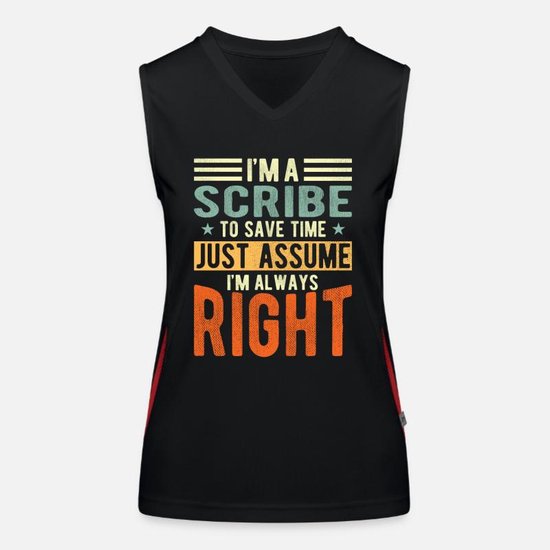 Scribe Débardeur respirant contrasté Femme