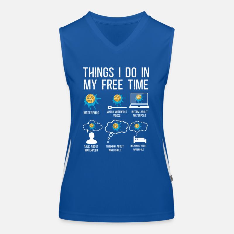 Water Polo Vintage Things I Do In Women's Functional Contrast Tank Top
