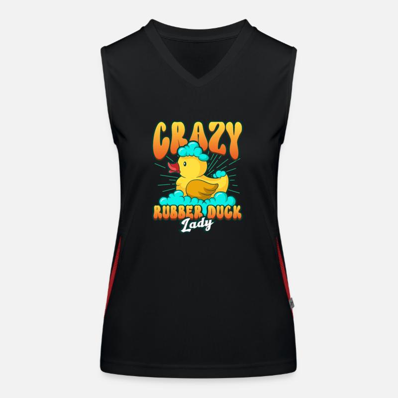 Rubber Duck Ducks Bird Hunt Duck lover Gift Idea Funktionelles Kontrast-Tank Top für Frauen