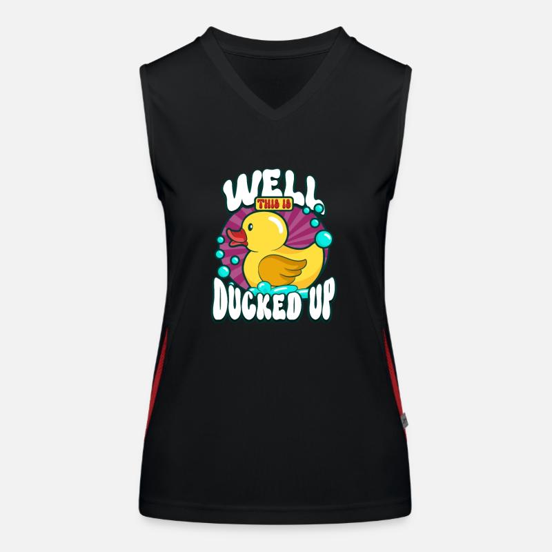 Rubber Ducks Duck Duck Lovers Bathroom Women's Functional Contrast Tank Top