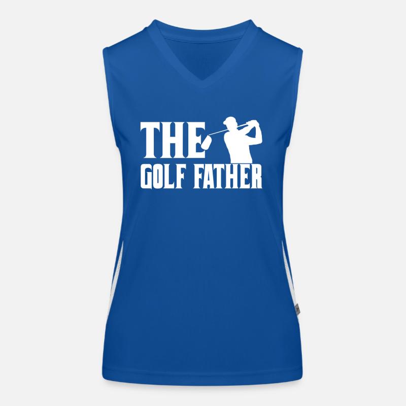 Golf Father Golfer Best Father Golf Course Papa Women's Functional Contrast Tank Top