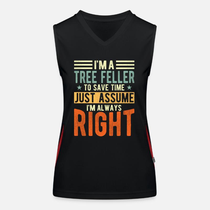 Baum Faller Funktionelles Kontrast-Tank Top für Frauen