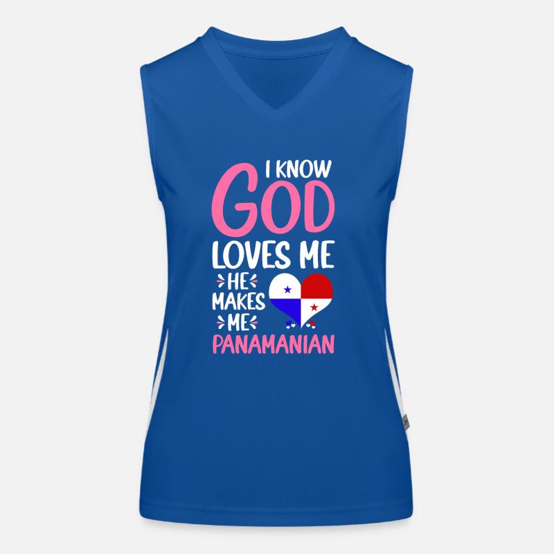 Dieu m’aime Patrie panaméenne panaméenne Débardeur respirant contrasté Femme