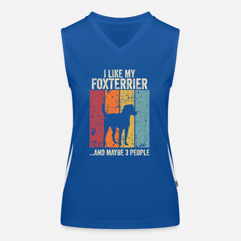 Foxterrier Hund Dog Hundehalter Funktionelles Kontrast-Tank Top für Frauen