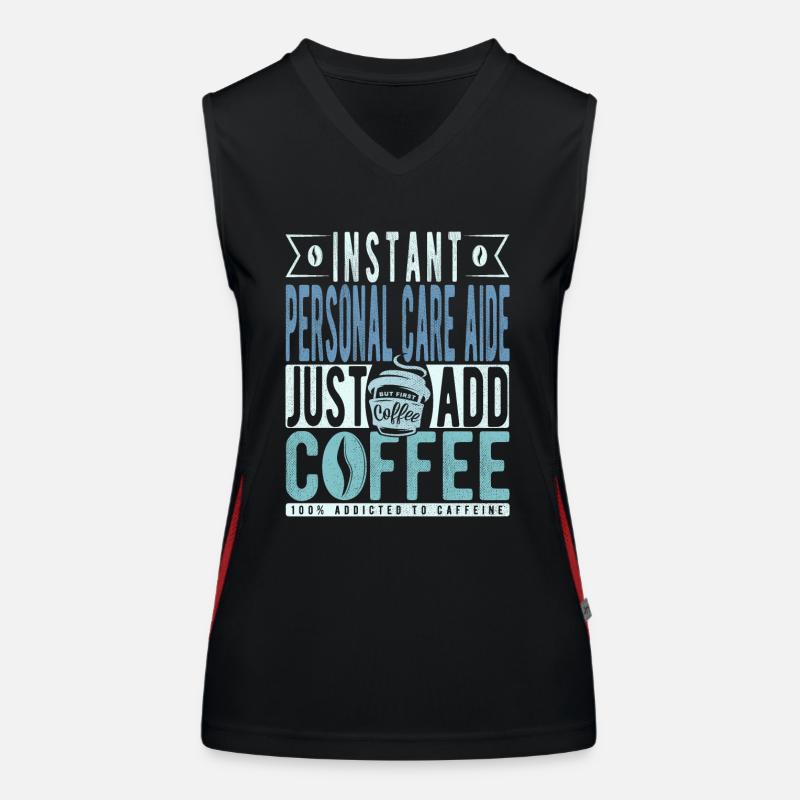 Helpfulness coffee saying Women's Functional Contrast Tank Top