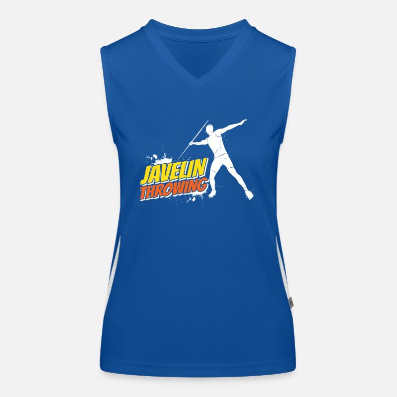 Speerwerfen Speerwerfer Speerwurf Speer Funktionelles Kontrast-Tank Top für Frauen