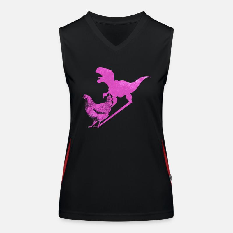 Du T-Rex au poulet - Dinosaur Evolution Débardeur respirant contrasté Femme