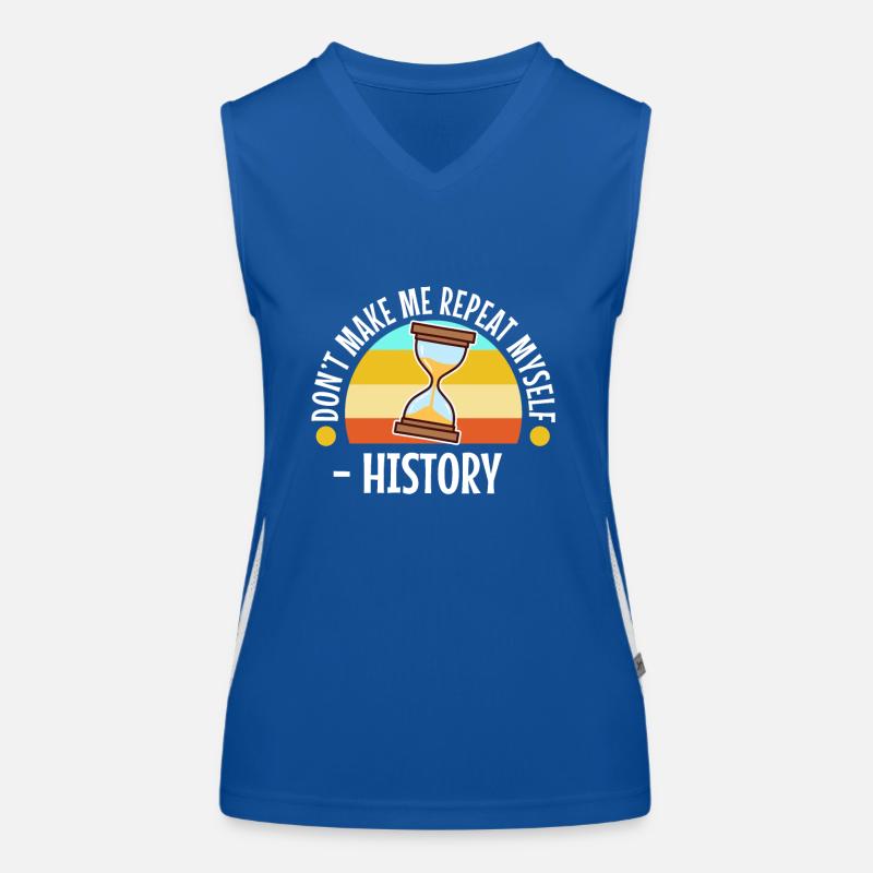 Don't make me repeat myself history Funktionelles Kontrast-Tank Top für Frauen
