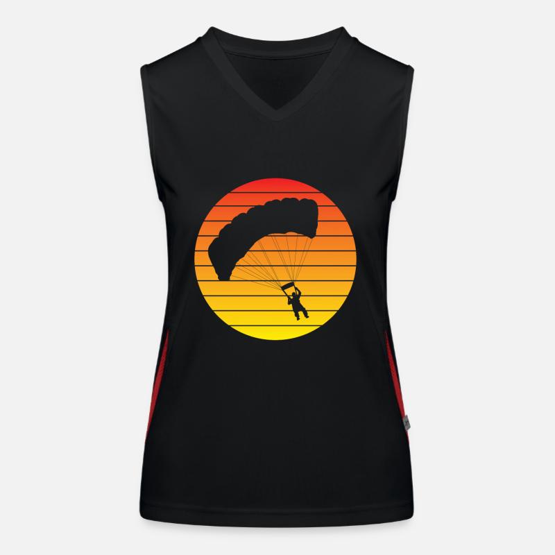 Paragleiter Paragliding Gleitschirmfliegen Funktionelles Kontrast-Tank Top für Frauen