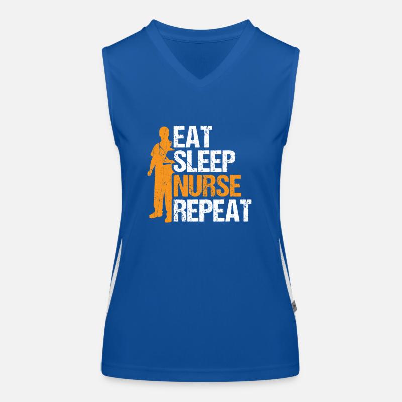 Eat Sleep Nurse Repeat Nursing Gift idea Funktionelles Kontrast-Tank Top für Frauen