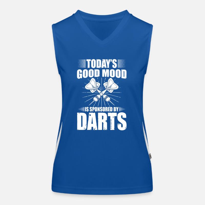 Darts Darts Darts Darts Équipe Fléchettes Événement de fléchettes Débardeur respirant contrasté Femme