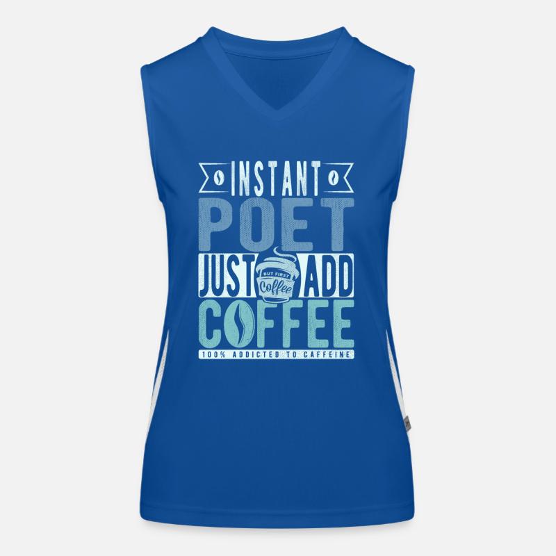 Dichter Kaffee Spruch Funktionelles Kontrast-Tank Top für Frauen