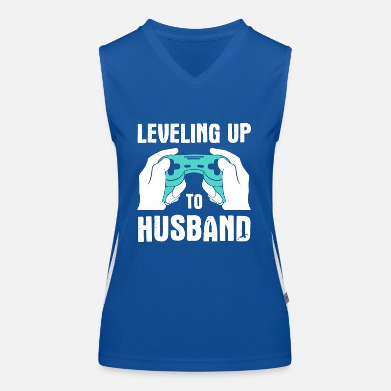 Leveling Up To Husband Funktionelles Kontrast-Tank Top für Frauen
