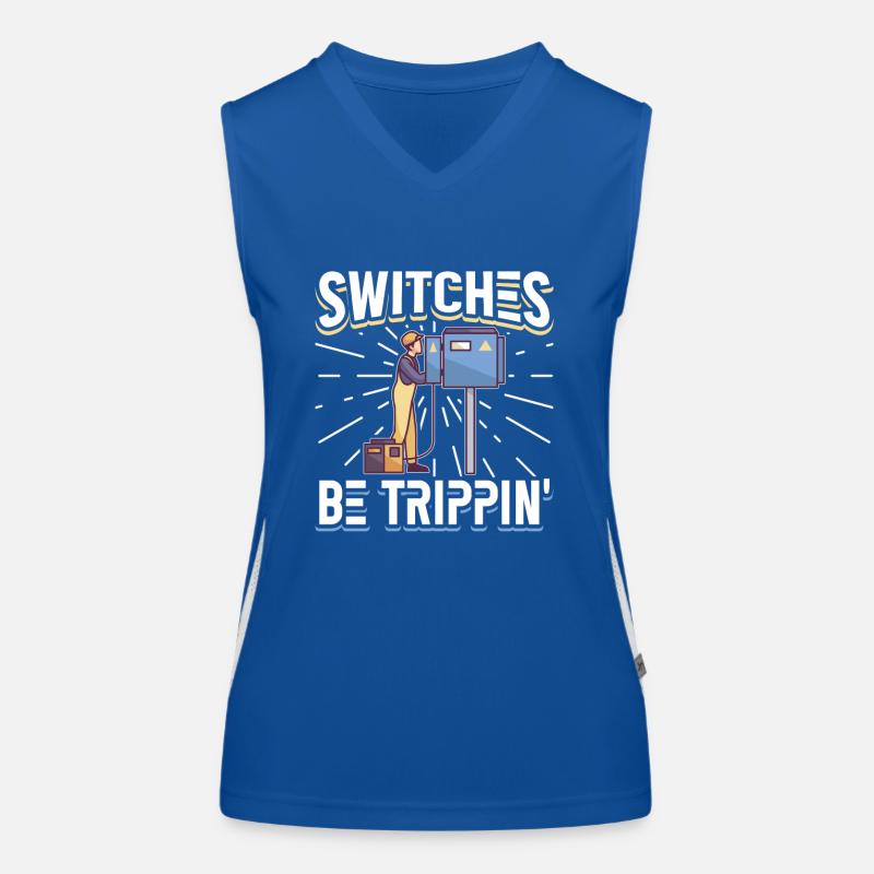Electrician Electrical Engineer Lineman Electrical Women's Functional Contrast Tank Top