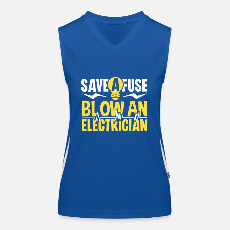 Electrician Electrical Engineer Lineman Electrical Women's Functional Contrast Tank Top