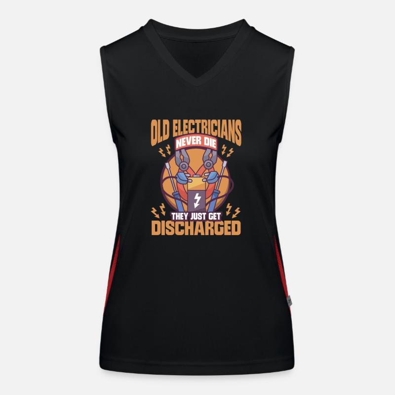 Electrician Electrical Engineer Lineman Electrical Women's Functional Contrast Tank Top