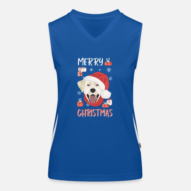 Joyeux Noël Labrador Débardeur respirant contrasté Femme