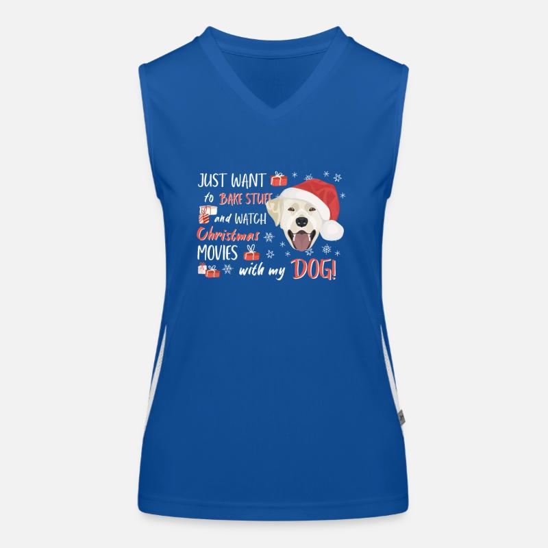 Joyeux Noël Labrador Débardeur respirant contrasté Femme