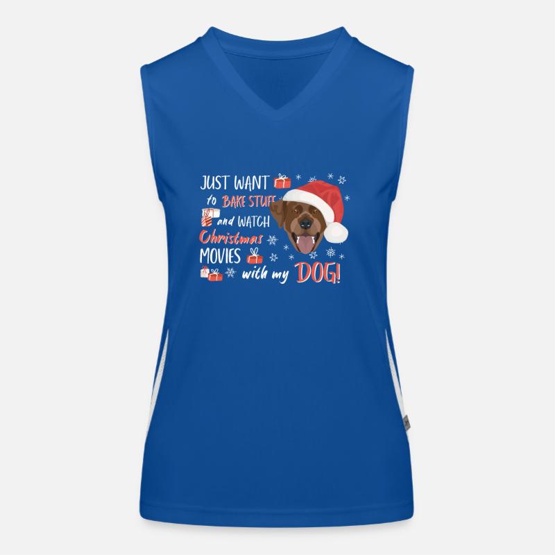 Joyeux Noël Labrador Débardeur respirant contrasté Femme
