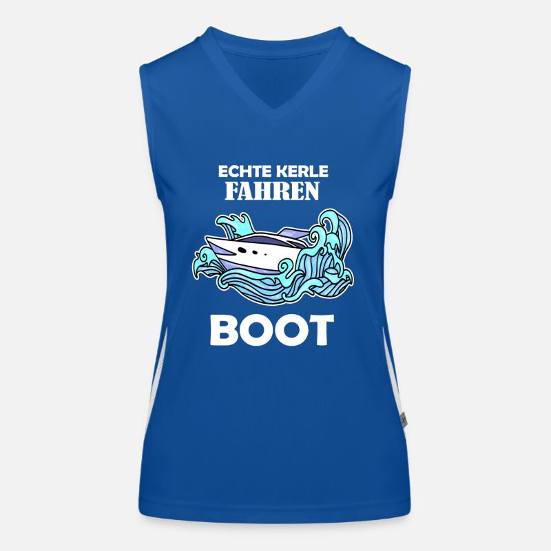 Boote Motorboot Kapitän Boot Seefahrt Geschenk Funktionelles Kontrast-Tank Top für Frauen