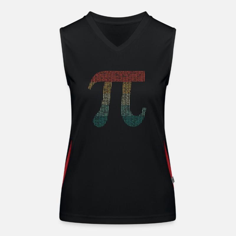 Digits of Pi in Source Code Numbers Pi Day 3.14159 Women's Functional Contrast Tank Top