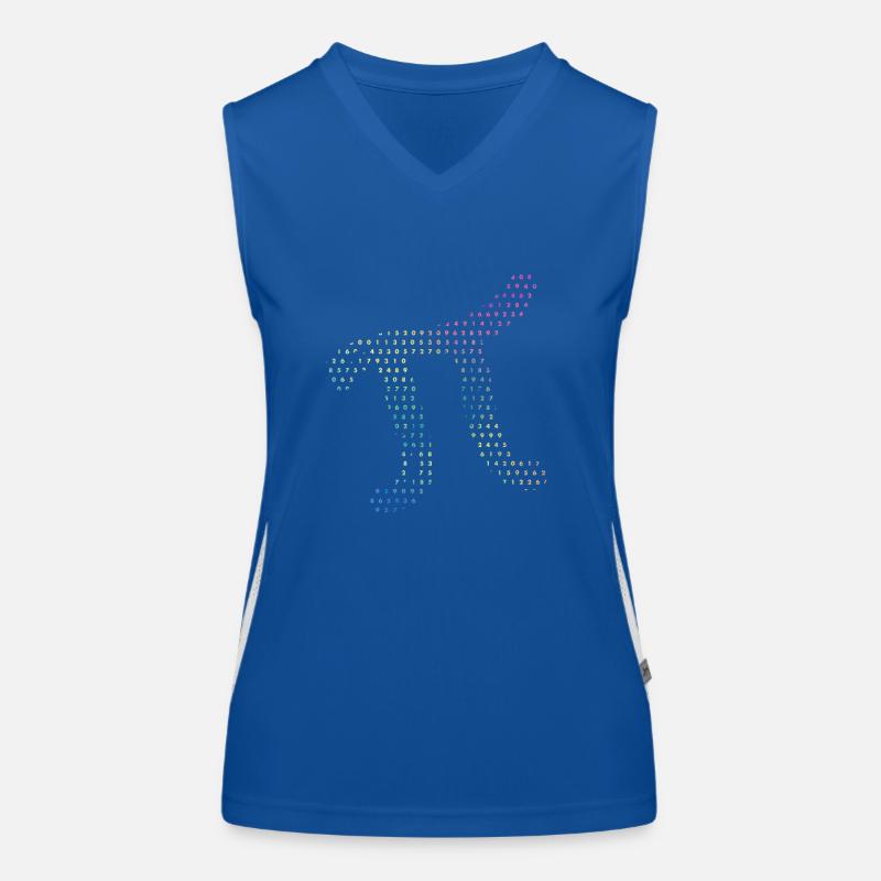 Chiffres de Pi dans les numéros de code source Pi Jour 3.14159 Débardeur respirant contrasté Femme