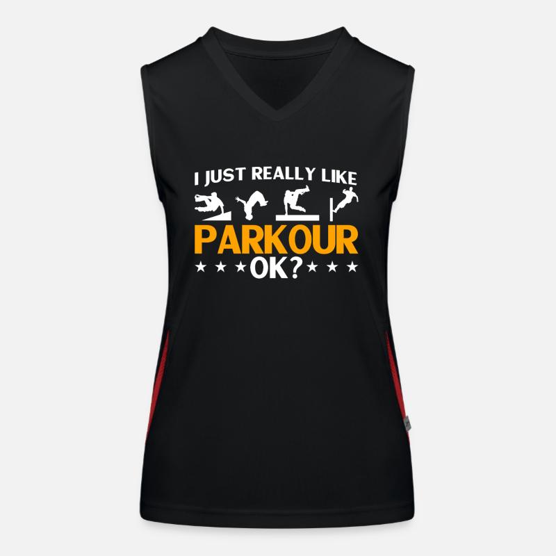 Parkour Gift Freerunning Parkour Runner Women's Functional Contrast Tank Top