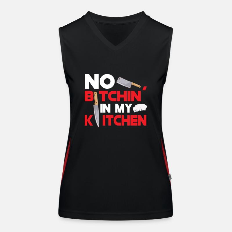 Chef Cook Kitchen Restaurant Knives Cookout Funktionelles Kontrast-Tank Top für Frauen