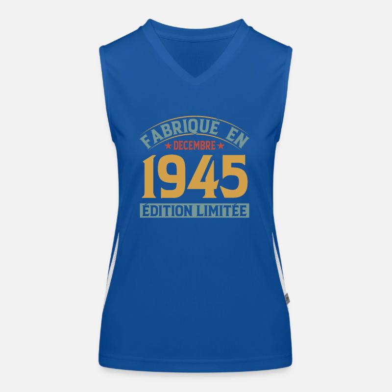 Fabriqué En Décembre 1945 Édition Limitée Débardeur respirant contrasté Femme