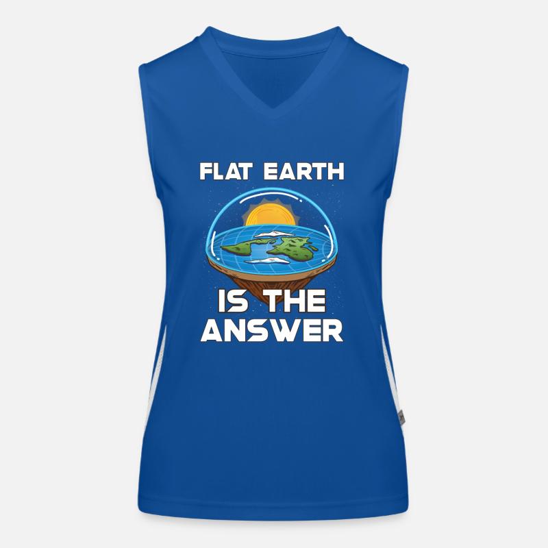 Flat Earth Theory Flat Earth Army Earth Funktionelles Kontrast-Tank Top für Frauen