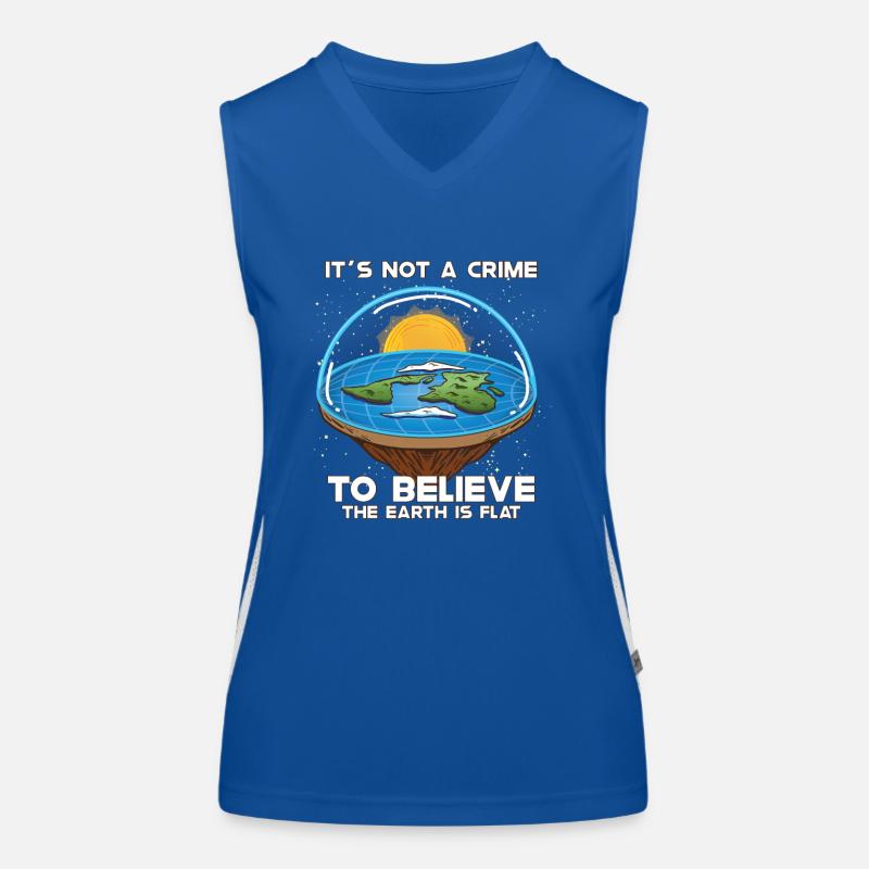 Flat Earth Theory Flat Earth Army Earth Funktionelles Kontrast-Tank Top für Frauen