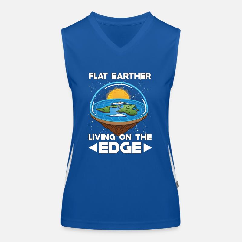 Flat Earth Theory Flat Earth Army Earth Funktionelles Kontrast-Tank Top für Frauen