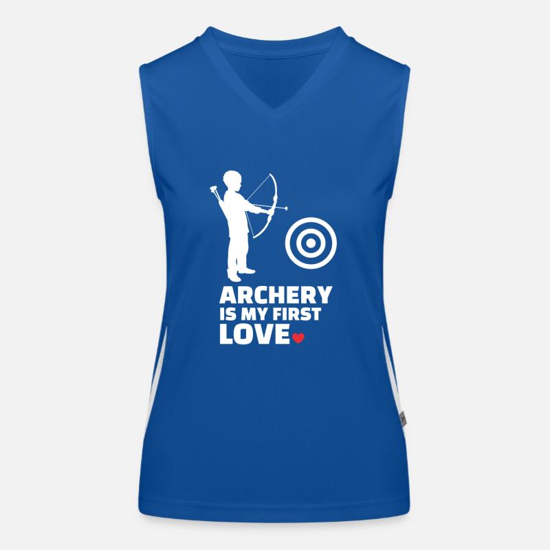 Ich Liebe Bogenschießen Stilvolles Funktionelles Kontrast-Tank Top für Frauen