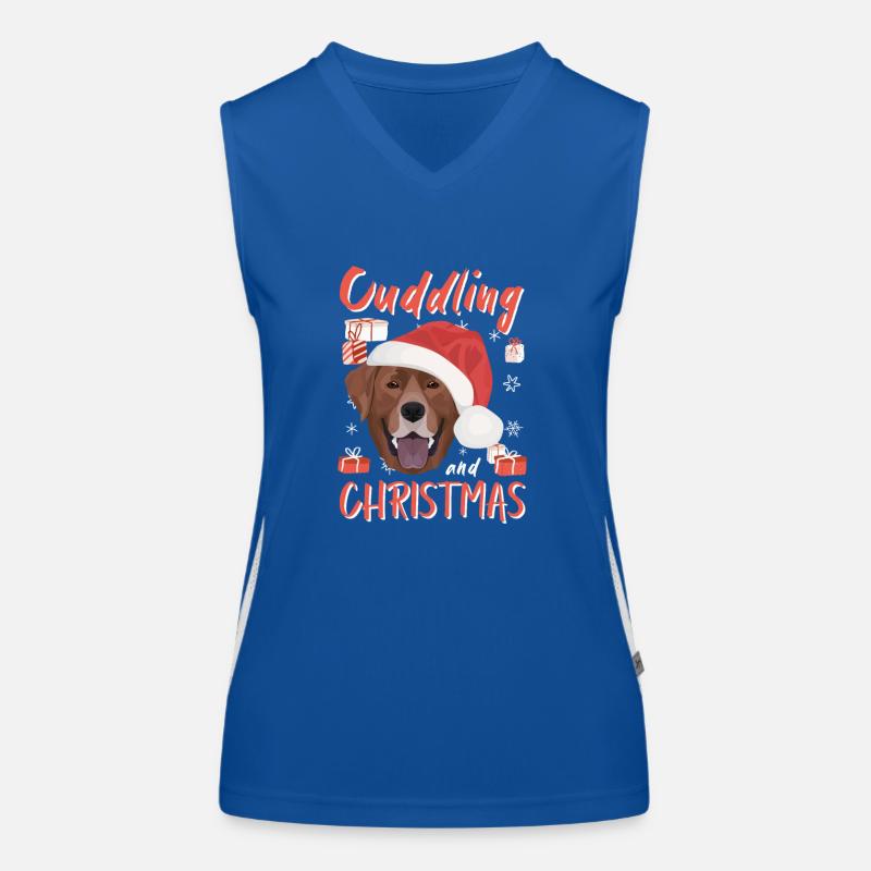 Joyeux Noël Labrador Débardeur respirant contrasté Femme