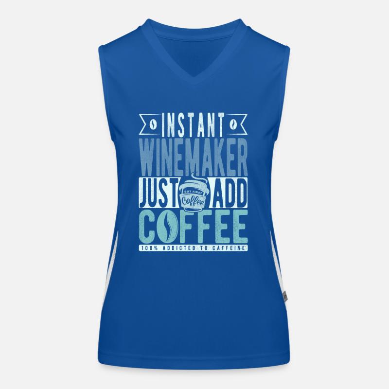 Winzer Kaffee Spruch Funktionelles Kontrast-Tank Top für Frauen