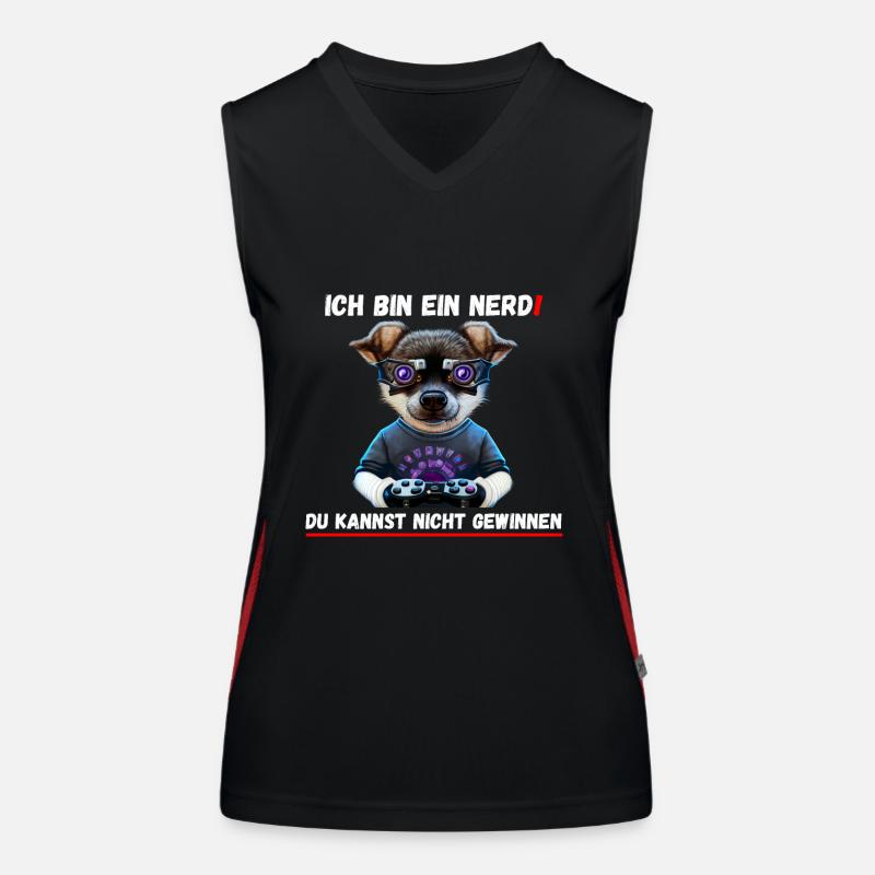 Ich bin ein Nerd - Du kannst nicht gewinnen Funktionelles Kontrast-Tank Top für Frauen