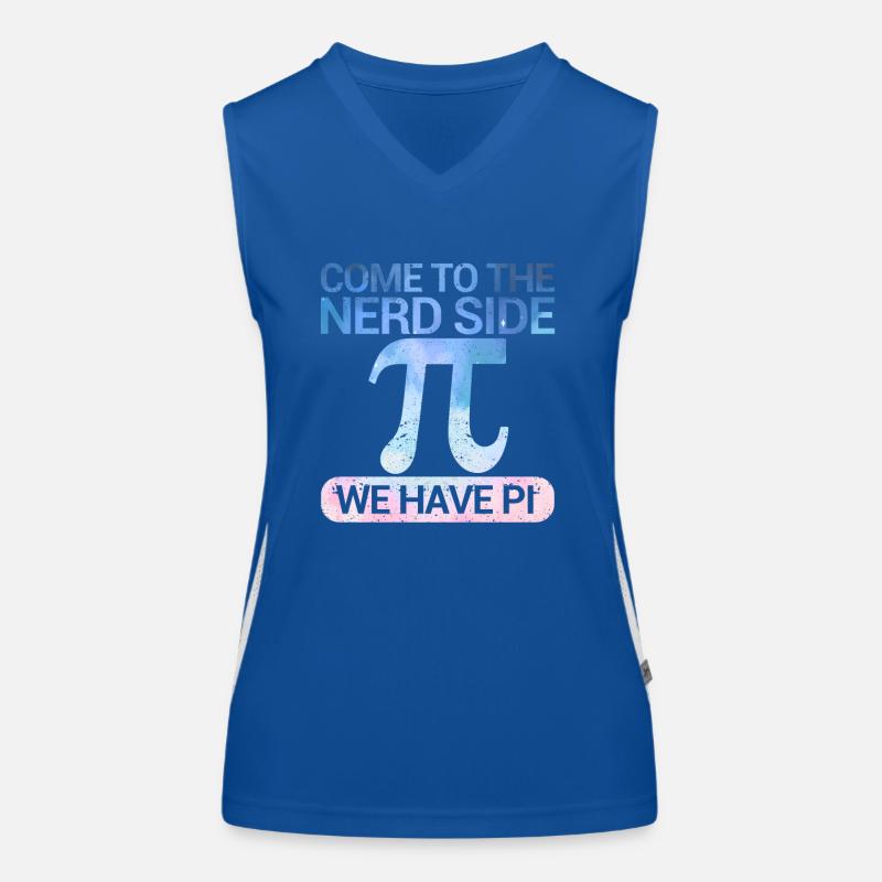 Venez à la page Nerd Nous avons Pi Day Math Nerd Débardeur respirant contrasté Femme
