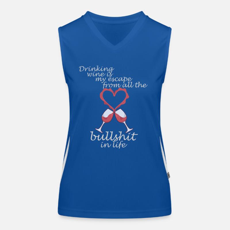 Weintrinker Spruch zum Muttertrag Funktionelles Kontrast-Tank Top für Frauen