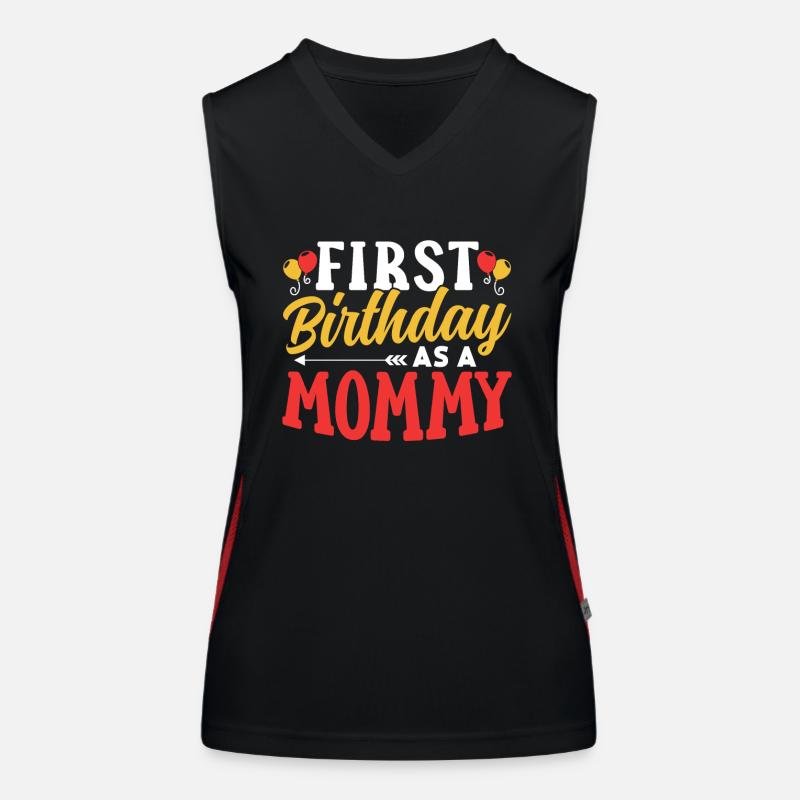 Erster Geburtstag Als Mami Mama Party Mutter Funktionelles Kontrast-Tank Top für Frauen