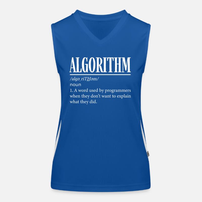 Programmeur d’algorithmes, codage, encodeur Débardeur respirant contrasté Femme