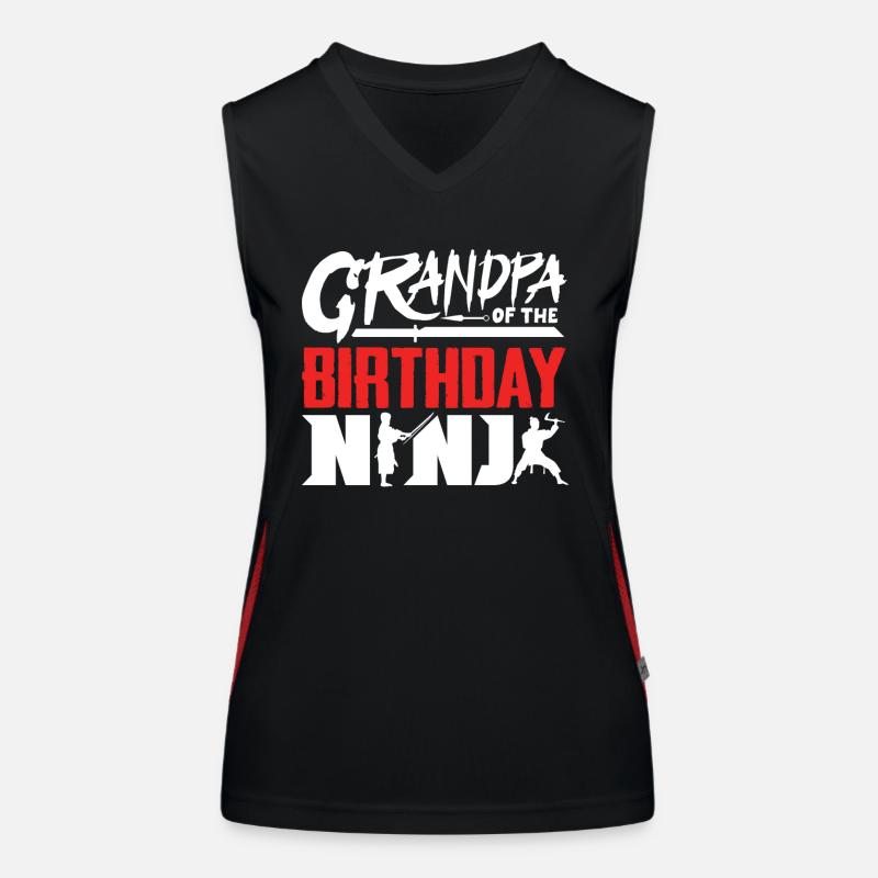 Anniversaire du Ninja, Ninja, Débardeur respirant contrasté Femme