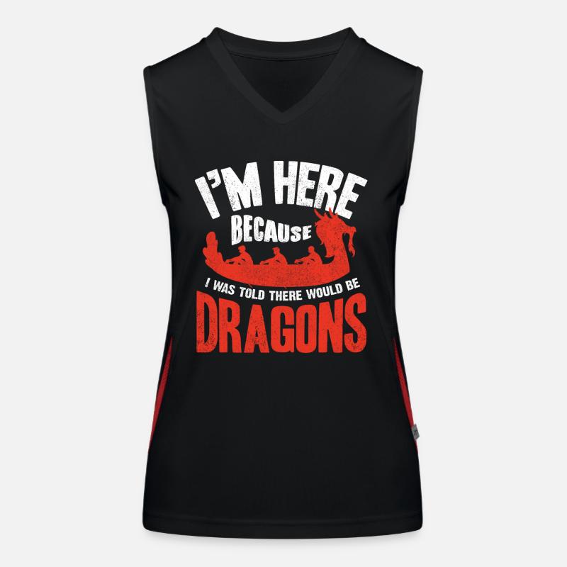 Course de bateaux-dragons, bateaux-dragons Débardeur respirant contrasté Femme
