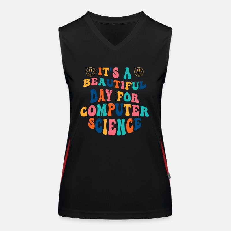 Informatik Studentin Funktionelles Kontrast-Tank Top für Frauen