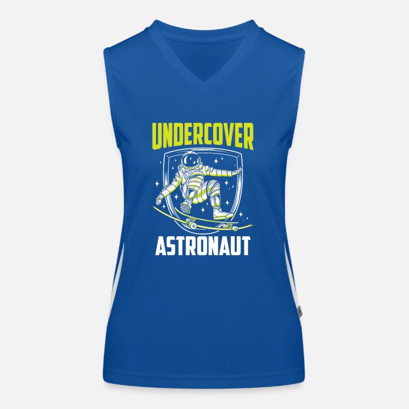 Undercover Astronaut Astronomy Space Rocket Women's Functional Contrast Tank Top