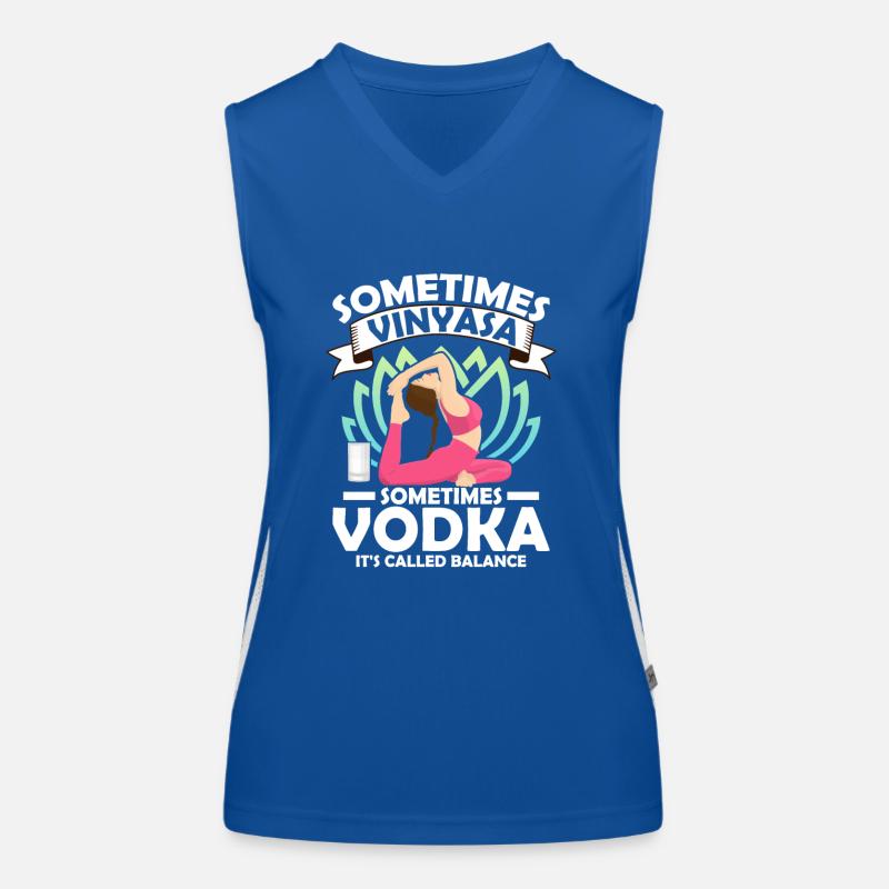 Sometimes Vinyasa Sometimes Vodka It's Called Bala Funktionelles Kontrast-Tank Top für Frauen