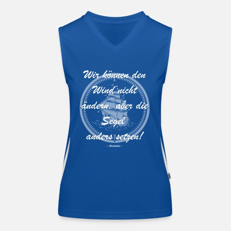 Wind nicht ändern, Segel anders setzen! Funktionelles Kontrast-Tank Top für Frauen