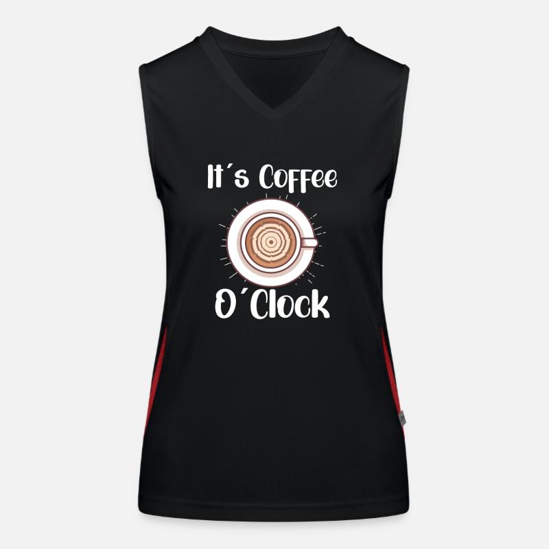 Coffee Lover Caffeine Molecule Java Latte Espresso Funktionelles Kontrast-Tank Top für Frauen