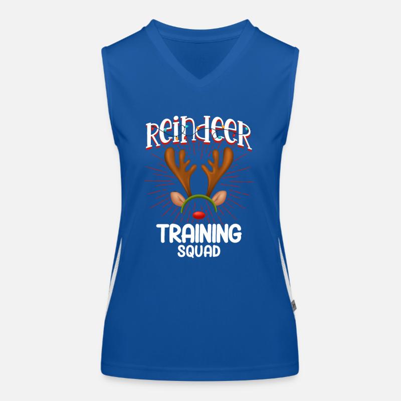 Reindeer Training Squad Funktionelles Kontrast-Tank Top für Frauen